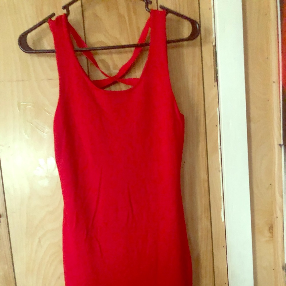 Nice backless red dress